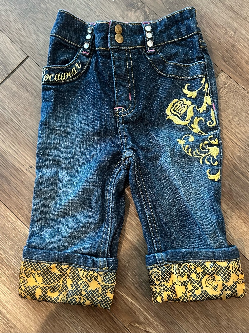 Toddlers 90S Y2K Streetwear RocaWear Denim Jeans Size 3T Embroidered